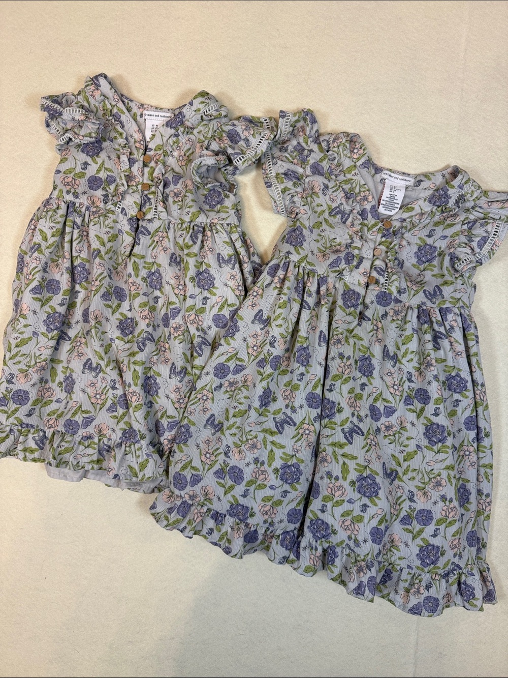 cupcakes & cashmere Floral   Lavender Girls Dresses MATCHING SET 4T/5T EUC YY